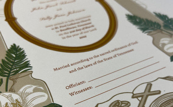 Ad Crucem Marriage Certificate Single Print