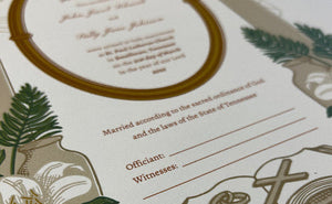Ad Crucem Marriage Certificate Single Print