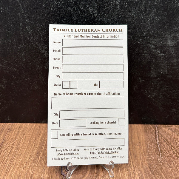 Ad Crucem Custom Pew Cards