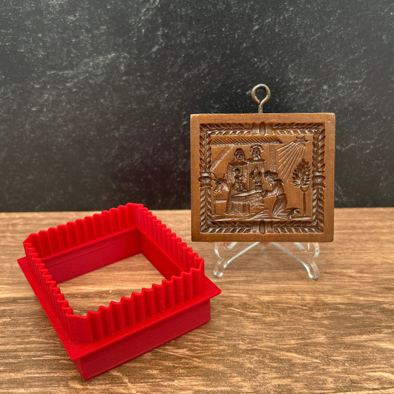 Creche Nativity Springerle Cookie Mold & Red Cutter