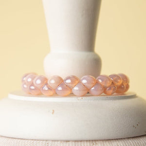 Jennifer’s Pink Czech Glass Luther’s Rose bracelet