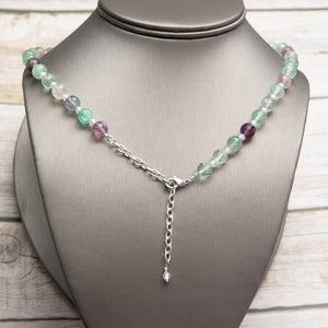 Jennifer’s Adjustable Fluorite Crucifix Necklace