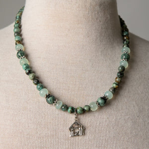 Jennifer's African Turquoise Nativity Necklace