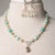 Jennifer's Amazonite, Crystal, and Silver Shell Necklace and Earring Set