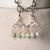 Jennifer's Amazonite, Crystal, and Silver Shell Necklace and Earring Set