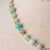 Jennifer's Amazonite, Crystal, and Silver Shell Necklace and Earring Set