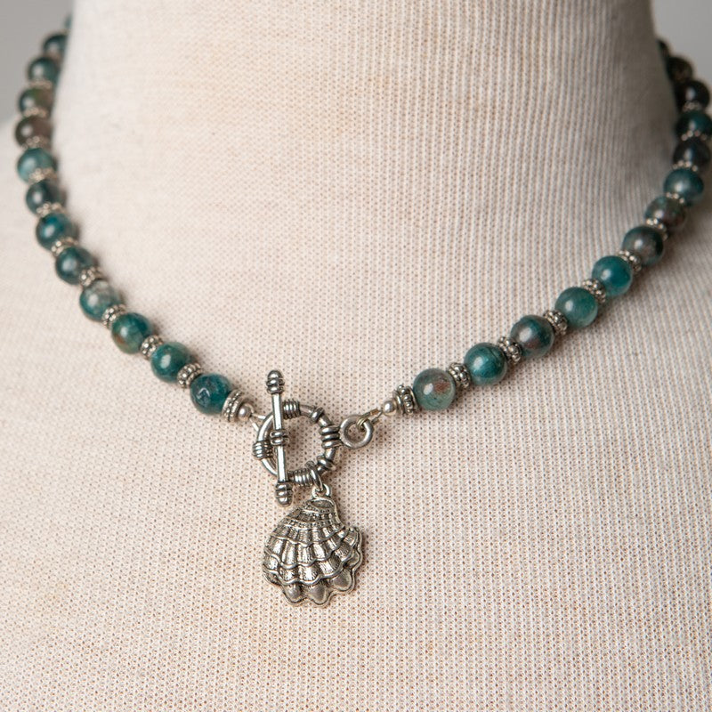 Jennifer's Apatite Shell Necklace