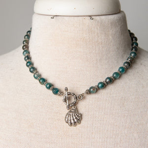 Jennifer's Apatite Shell Necklace