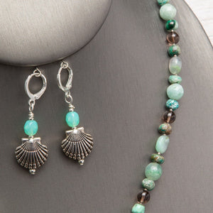 Jennifer’s Baptism Shell Necklace and Earring Set