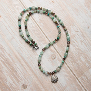 Jennifer’s Baptism Shell Necklace and Earring Set