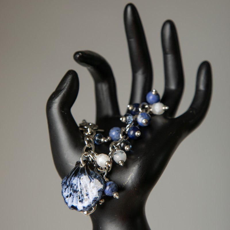 Jennifer's Blue Baptism Shell Bracelet