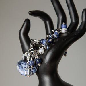 Jennifer's Blue Baptism Shell Bracelet
