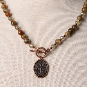 Jennifer's Calcite and Copper Necklace and Earring Set