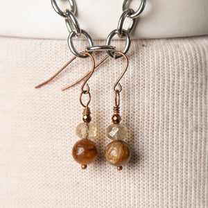 Jennifer's Calcite and Copper Necklace and Earring Set