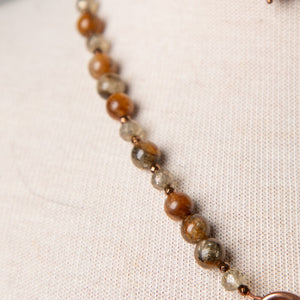 Jennifer's Calcite and Copper Necklace and Earring Set