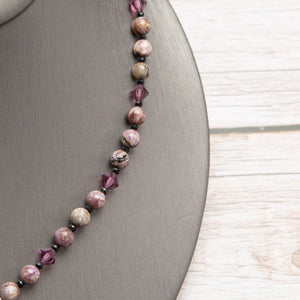 Jennifer’s Charoite Cross Necklace