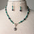 Jennifer's Chrysocolla Baptism Necklace and Earring Set