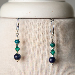 Jennifer's Chrysocolla Baptism Necklace and Earring Set