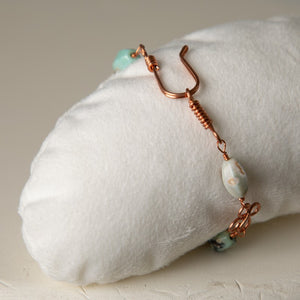 Jennifer's Copper Quatrefoil Agate Bracelet