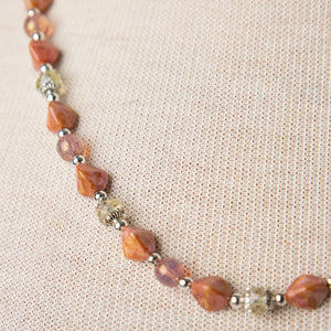 Jennifer’s Czech Glass Cross Earring and Necklace Set