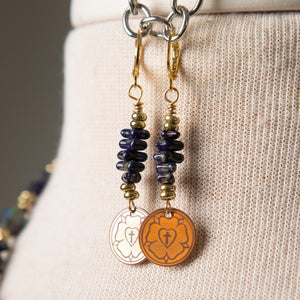 Jennifer's Czech Glass and Brass Luther's Rose Necklace and Earring Set