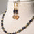 Jennifer's Czech Glass and Brass Luther's Rose Necklace and Earring Set