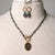 Jennifer's Garnet Cross Necklace and Earring Set