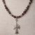 Jennifer’s Garnet, Agate, and Eudalyte Cross Necklace and Earring Set