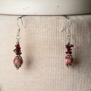 Jennifer's Garnet and Pink Baptism Shell Necklace