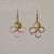 Jennifer's Glass Lampwork and Copper Trefoil Earrings