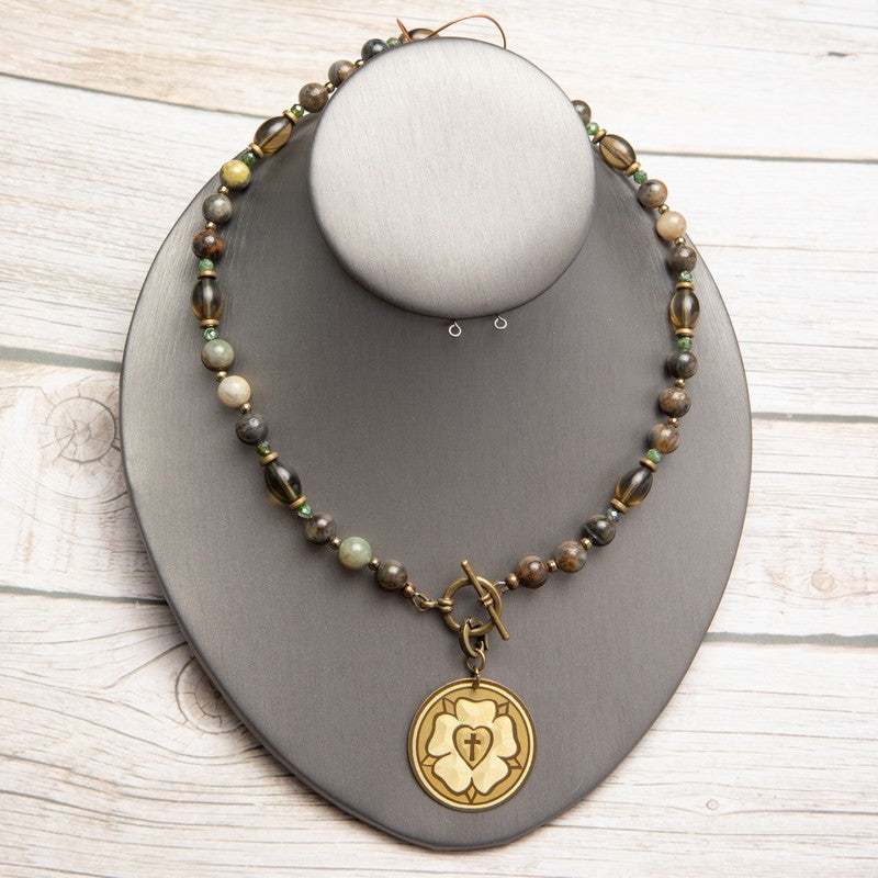 Jennifer’s Green Garnet Luther’s Rose Convertible Necklace