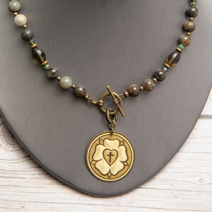 Jennifer’s Green Garnet Luther’s Rose Convertible Necklace
