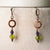 Jennifer's Grey, Green, Purple and Copper Cross Necklace and Earring Set
