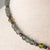 Jennifer's Grey, Green, Purple and Copper Cross Necklace and Earring Set
