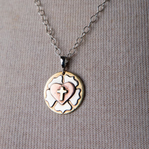 Jennifer's Handmade Luther's Rose Silver Necklace 1
