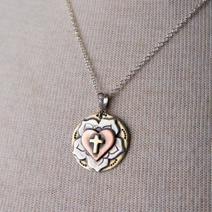 Jennifer's Handmade Luther's Rose Silver Necklace 3