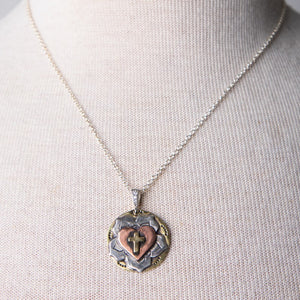 Jennifer's Handmade Luther's Rose Silver Necklace 3