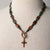 Jennifer’s Impression Jasper, Jade, and Copper Cross Necklace