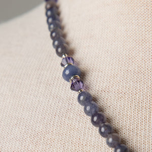 Jennifer's Iolite Alleluia Lily Necklace and Earring Set
