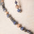 Jennifer's Iolite and Peach Moonstone Cross Necklace and Earring Set