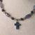 Jennifer's Jade, Agate, and Sodalite Cross Necklace