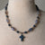 Jennifer's Jade, Agate, and Sodalite Cross Necklace