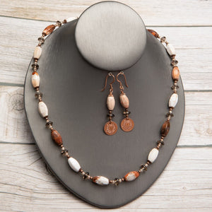 Jennifer’s Jasper Luther’s Rose Earring and Necklace Set