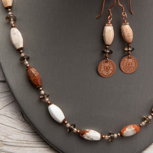 Jennifer’s Jasper Luther’s Rose Earring and Necklace Set
