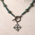Jennifer's Jasper and Pearl Cross Necklace and Earring Set