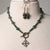 Jennifer's Jasper and Pearl Cross Necklace and Earring Set