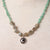 Jennifer's Labradorite and Apatite Shell Necklace and Earring Set