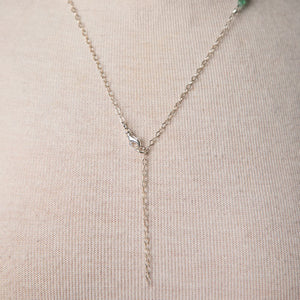 Jennifer's Labradorite and Apatite Shell Necklace and Earring Set