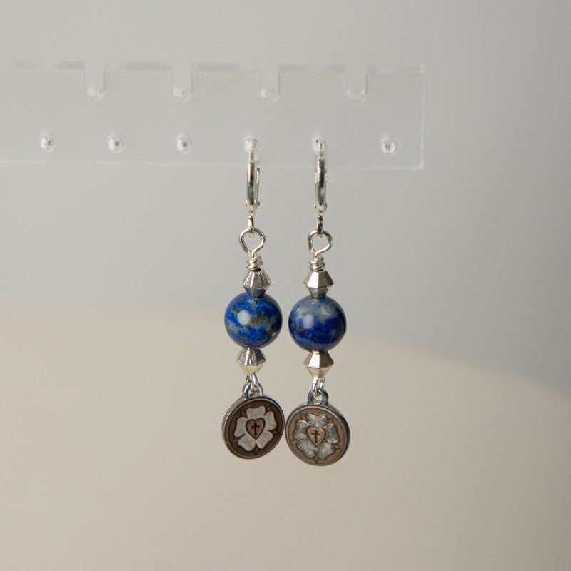 Jennifer’s Lapis Lazuli Luther’s Rose Earrings