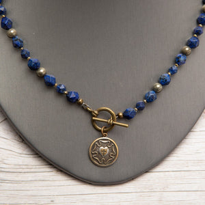 Jennifer’s Lapis Lazuli Vintage Luther’s Rose Necklace
